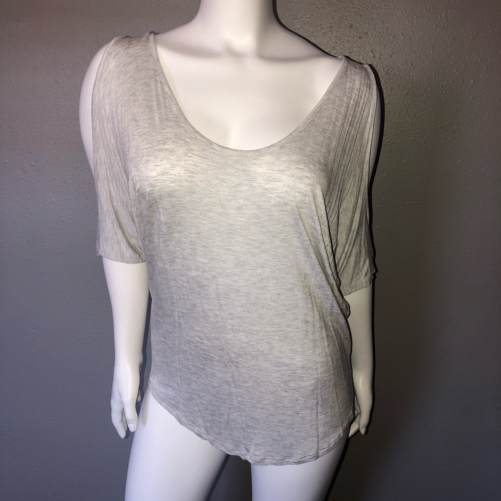 Cold Shoulder, light gray, size Large, NEVER WORN